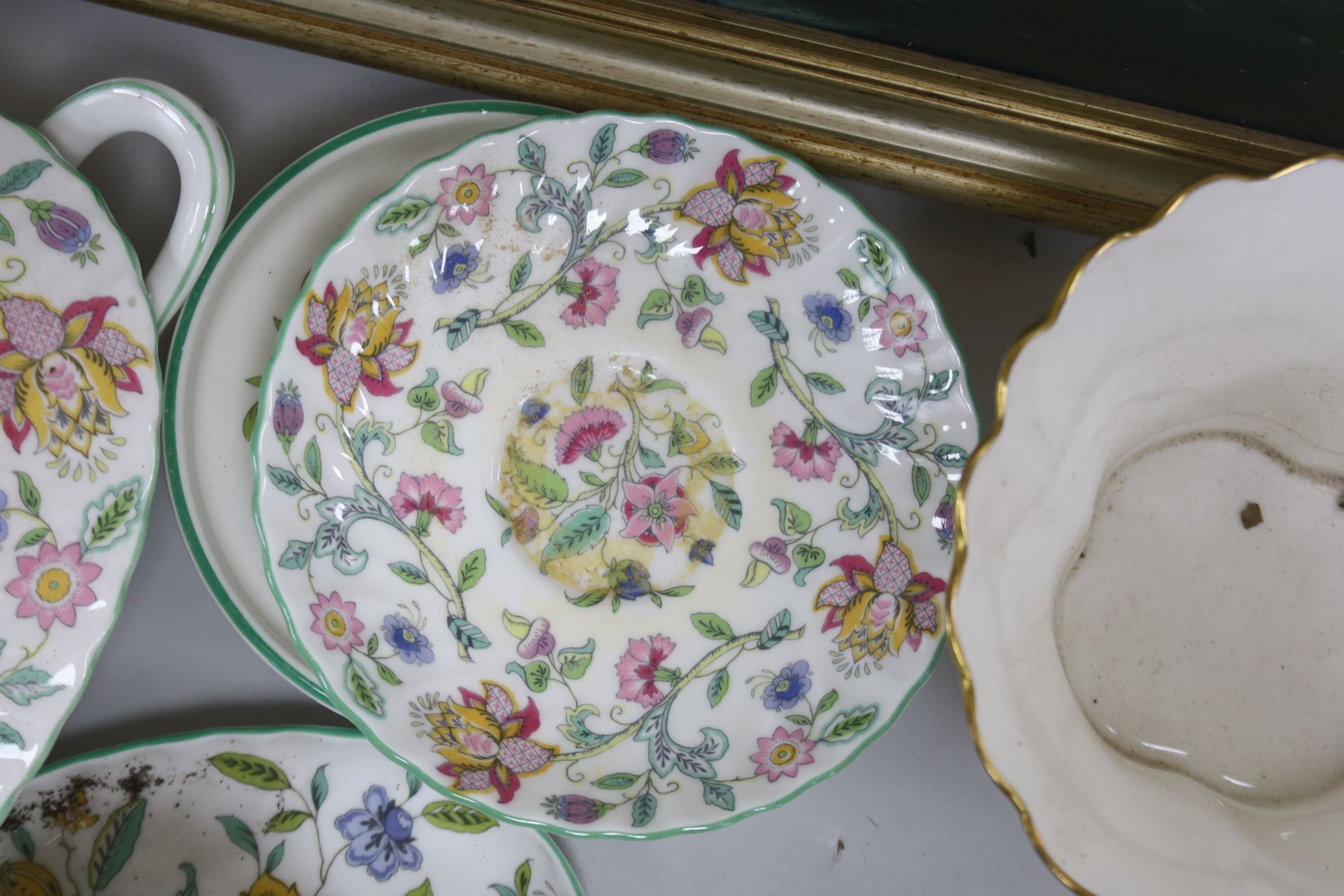 A Minton Haddon Hall part tea and dinner service